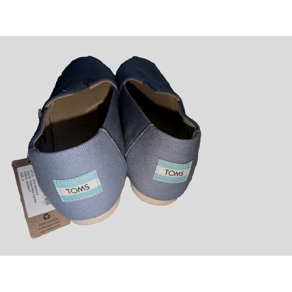 NWT TOMS Shoes Womens 6 Belmont Casual Slip On Loafer Light Blue Canvas - Picture 2 of 3